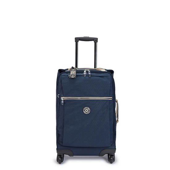 Kipling Darcey Small Printed Carry-On Rolling Bőröndök Kék | HU 1741NW